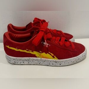 PUMA Patrol X Suede Lace Up  Youth Boys Red Sneakers Casual Shoes
